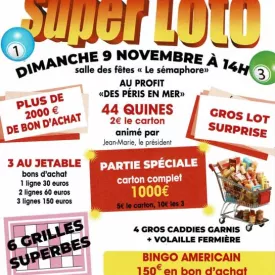 loto au profit des "Péris en mer" loto au profit des "Péris en mer"